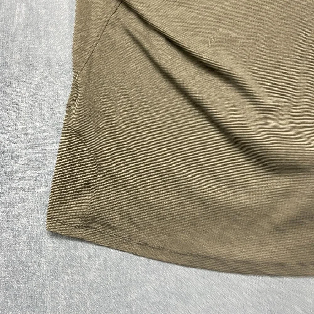 Nike Dri Fit Shirt Mens Medium Gray Striped Swoosh Logo Raglan Sleeve Running